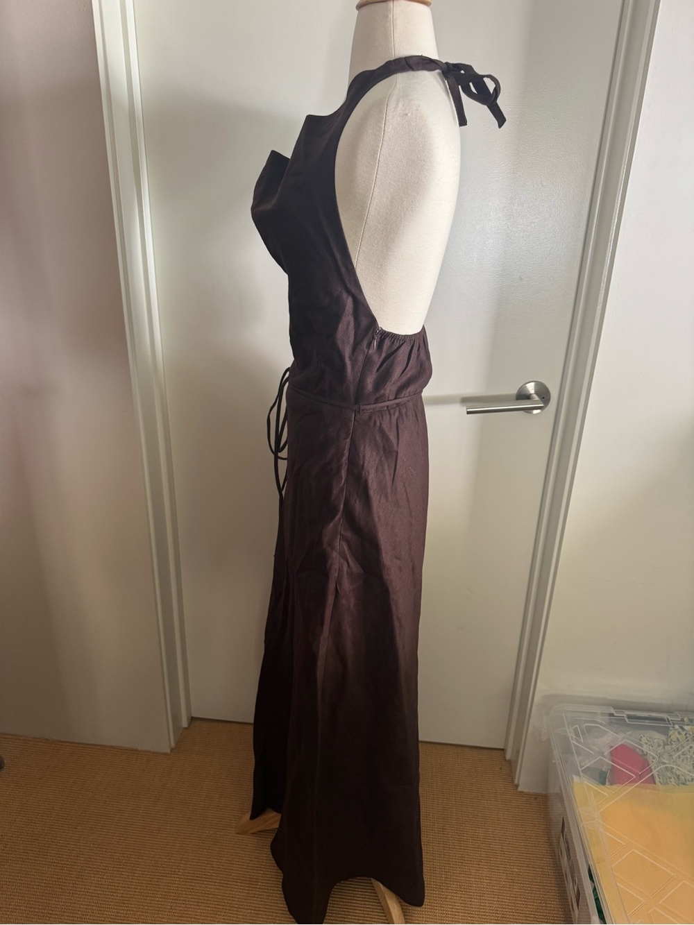 DISSH Dark Brown Halter Maxi Dress - Picture 2 of 6